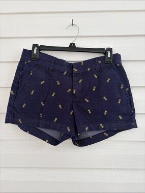Harper Navy Pineapple Print Shorts M Tropical Vacation Resort Novelty Print